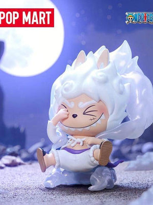 Pop Mart Labubu The Monsters One Piece Luffy Gear 5 figure, popular blind box KSA collectible | مجسم لوفي المحارب من سلسلة بوب مارت لابوبو ذا مونسترز ون بيس.