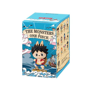 Single mystery packaging box for Pop Mart Labubu The Monsters One Piece series, ideal for Pop Mart KSA fans | العلبة الفردية المغلقة من سلسلة بوب مارت لابوبو ذا مونسترز ون بيس.