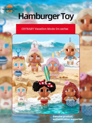 مجسم Crybaby Vacation Mode On من بوب مارت في صندوق غامض مع شخصية عشوائية وتصميم ناعم وأبعاد صغيرة