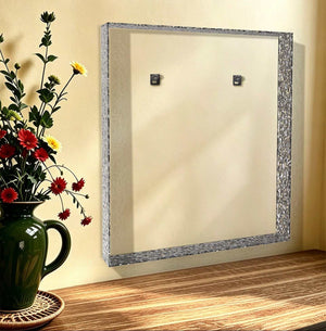 Compatible with LEGO 31221 Klimt "The Kiss" display box, integrated water-ripple photo frame, fully transparent wall-mounted storage box