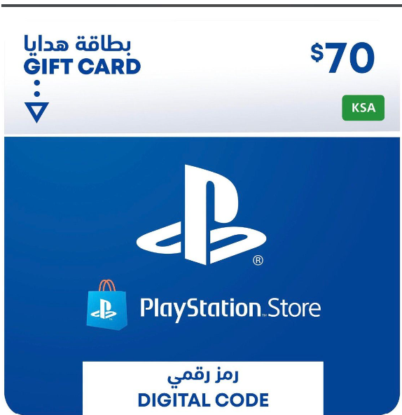 Get your 100% original Playstation Gift Card (70$) now. احصل على بطاقة بلايستيشن أصلية بقيمة 70 دولار، وتصفح أفضل بطاقات بلايستيشن ضمن مجموعة بطاقات بلايستيشن ستور سعودي لتعبئة رصيدك والاستمتاع بأحدث الألعاب الرقمية.