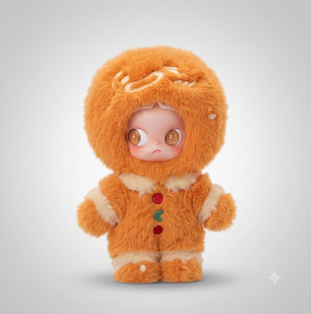 [New Zsiga Gingerbread Man] Pop Mart Sister Gazi Figurine 1-8 Movable Plush Decoration for Girls