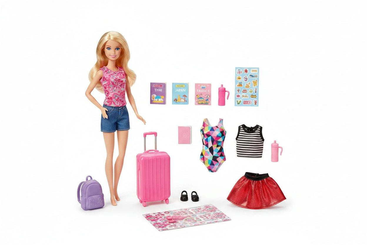 Barbie Barbie Little Traveler Girl Princess Dress Up Dress Play House Toy FFB18