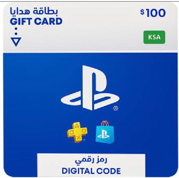 Get your digital Playstation Gift Card (100$) now. احصل على بطاقة بلايستيشن بقيمة 100 دولار، واستكشف أفضل بطاقات بلايستيشن ضمن تشكيلة بطاقات بلايستيشن ستور سعودي لتعبئة حسابك والاستمتاع بأحدث الألعاب الرقمية.