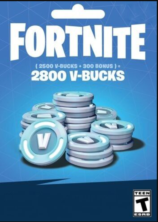 بطاقة شحن فيبوكس فورتنايت 2800 نسخة عالمية لشراء السكنات وتمريرة المعركة