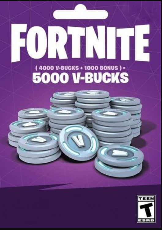 بطاقة شحن فيبوكس فورتنايت 5000 نسخة عالمية بدون تغيير منطقة الحساب