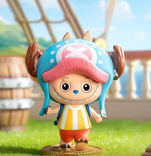 Pop Mart Labubu The Monsters One Piece Chopper figure, cute collectible from Pop Mart KSA | مجسم تشوبر اللطيف من سلسلة بوب مارت لابوبو ذا مونسترز ون بيس.