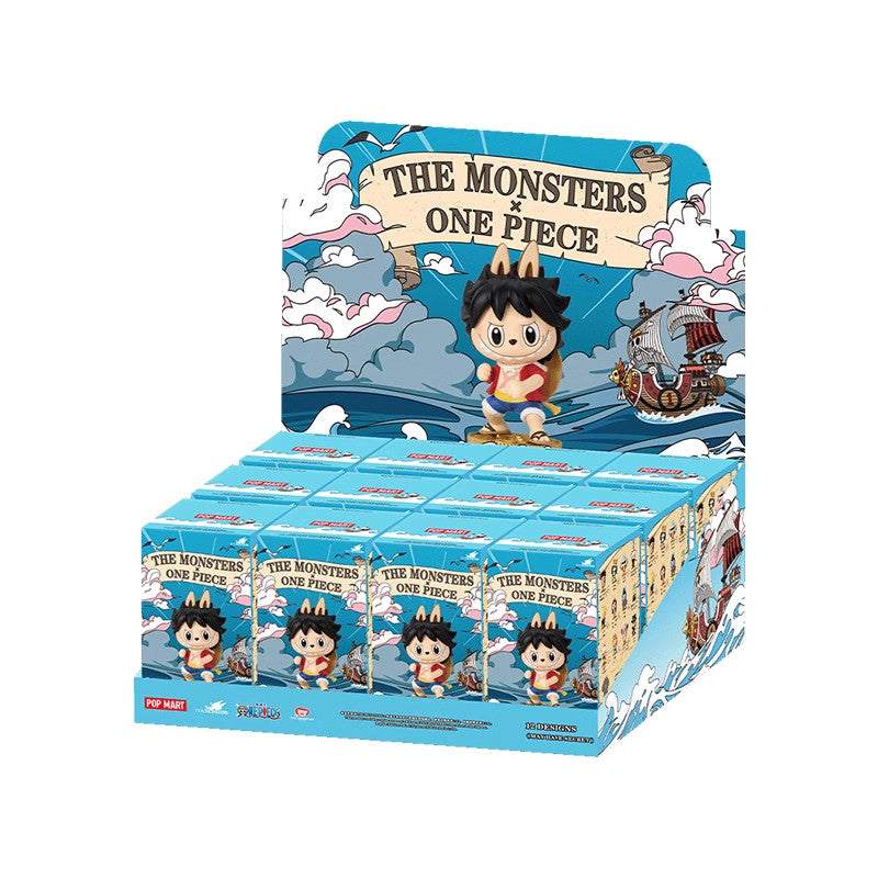 Full display set box of Pop Mart Labubu The Monsters One Piece, popular blind box KSA product | صندوق العرض المجموعي الكامل لسلسلة بوب مارت لابوبو ذا مونسترز ون بيس.