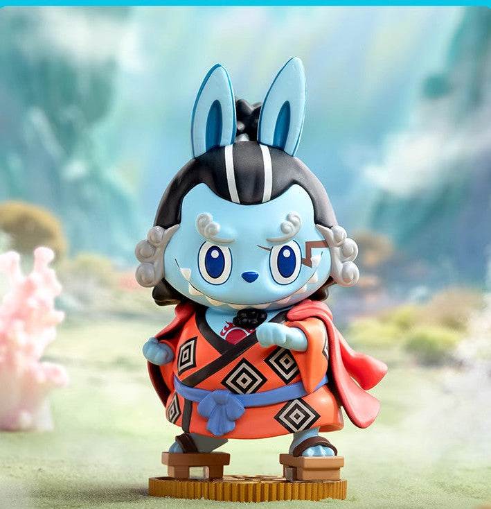 Pop Mart Labubu The Monsters One Piece Jinbe figure, unique Labubu One Piece blind box figure | مجسم جينبي من سلسلة بوب مارت لابوبو ذا مونسترز ون بيس.