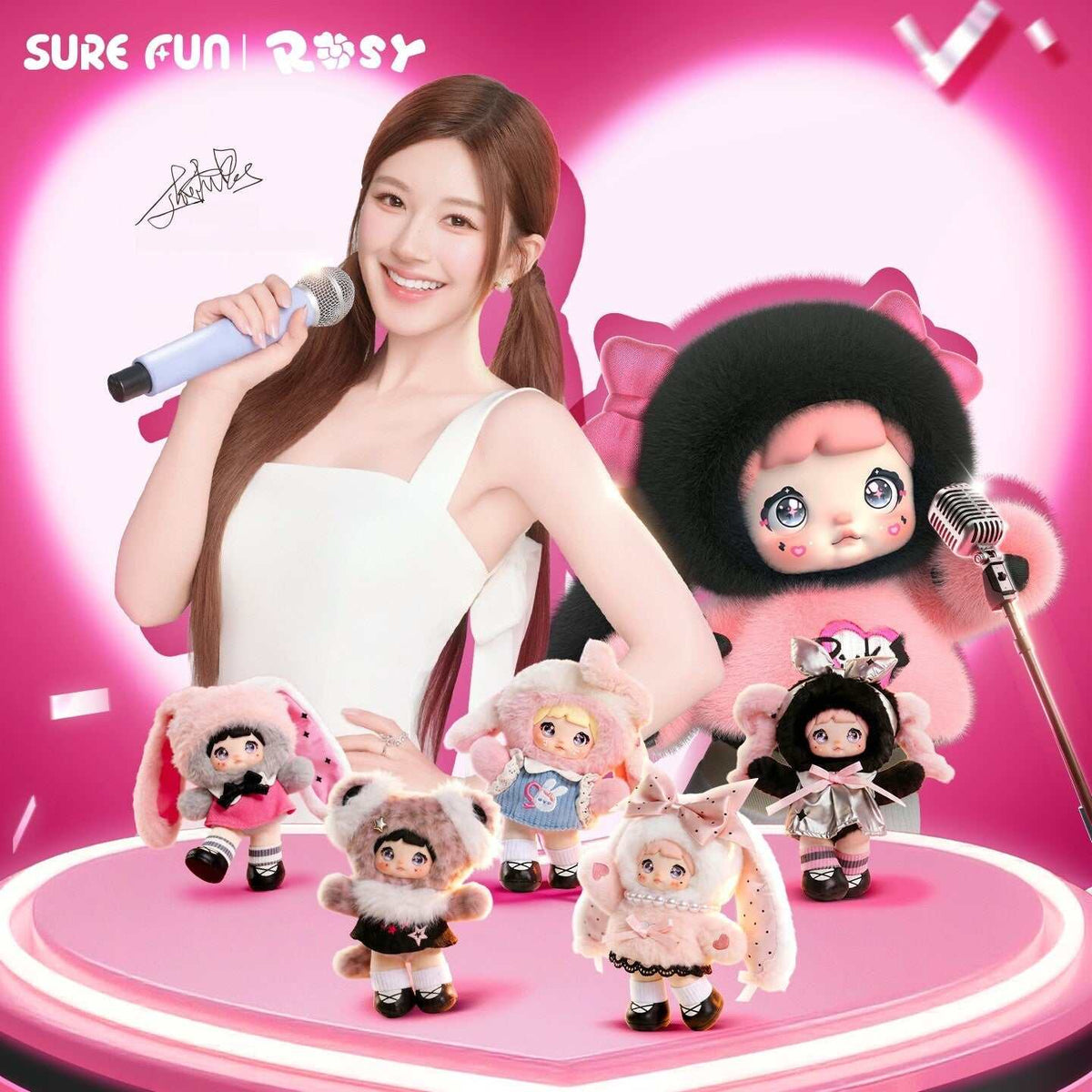 دمية نومي Pinky Energy قماشية أصلية من TOP TOY في صندوق غامض وردي أنيق